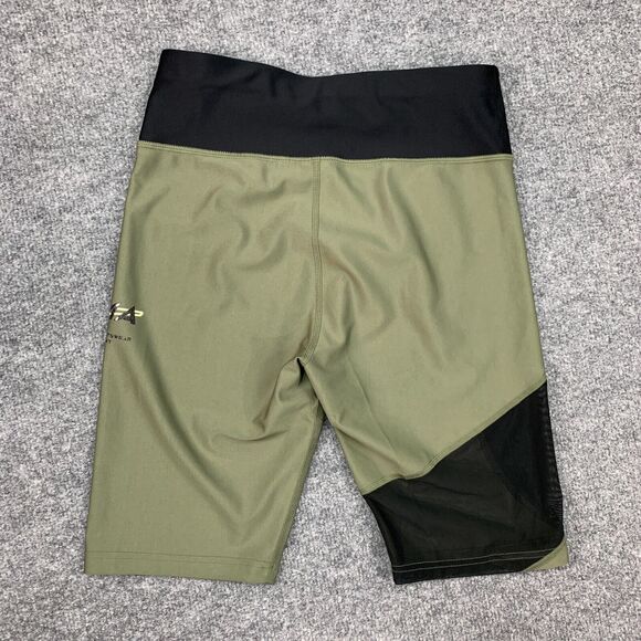 Puma Evide Bike Short Women XS Extra Small Moss High Waisted Mesh Panel Unpadded - Picture 3 of 14